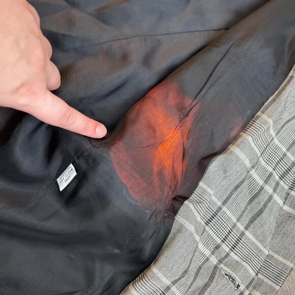 Vtg 80s Women's Suits Galore Grey Plaid Double Breasted Blazer Jacket Size 8 - Picture 5 of 5